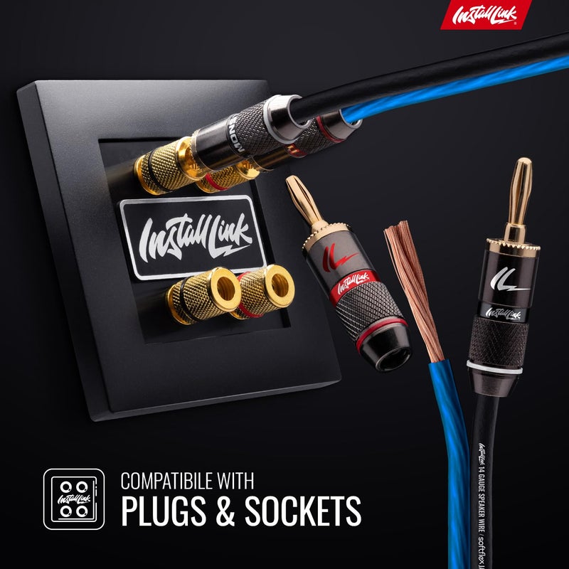 Install Link 14 AWG Gauge Speaker Wire Cable (30 Feet) Stereo, Car or Home Theater, CCA - Image 4